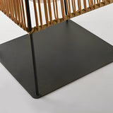 Waterproof Solar Powered Outdoor LED Floor Lamp with Rustic Rubber Shade and Stainless Steel Base