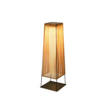 Waterproof Solar Powered Outdoor LED Floor Lamp with Rustic Rubber Shade and Stainless Steel Base