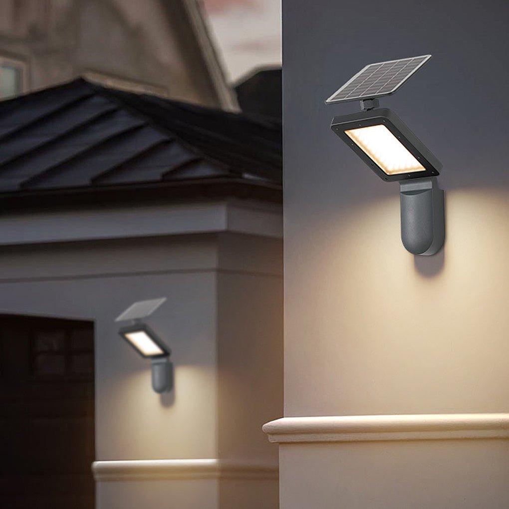 Waterproof Solar Powered Outdoor LED Wall Sconce Modern Aluminum Garden Path Lighting
