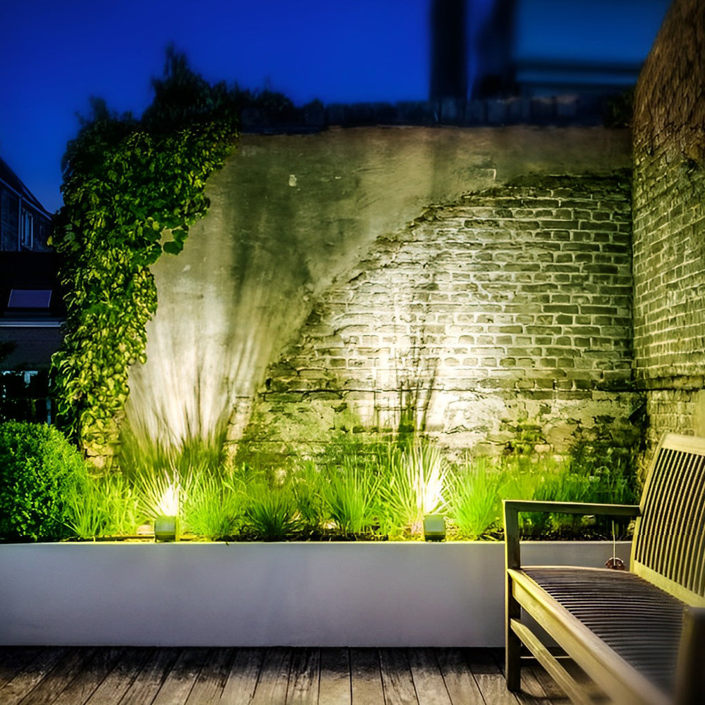 Waterproof Square LED Outdoor Spotlight for Garden and Wall Lighting Adjustable Landscape Lamp