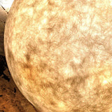 Waterproof White Resin Moon Ball LED Outdoor Post Light Modern Round Fence Sphere Lighting