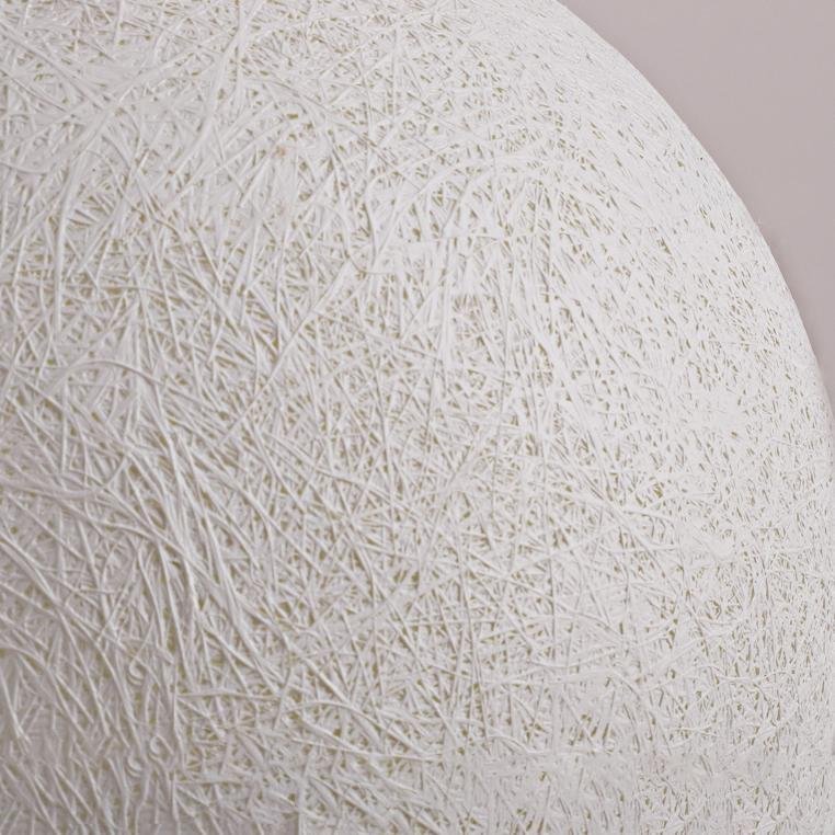 Waterproof White Resin Moon Ball LED Outdoor Post Light Modern Round Fence Sphere Lighting