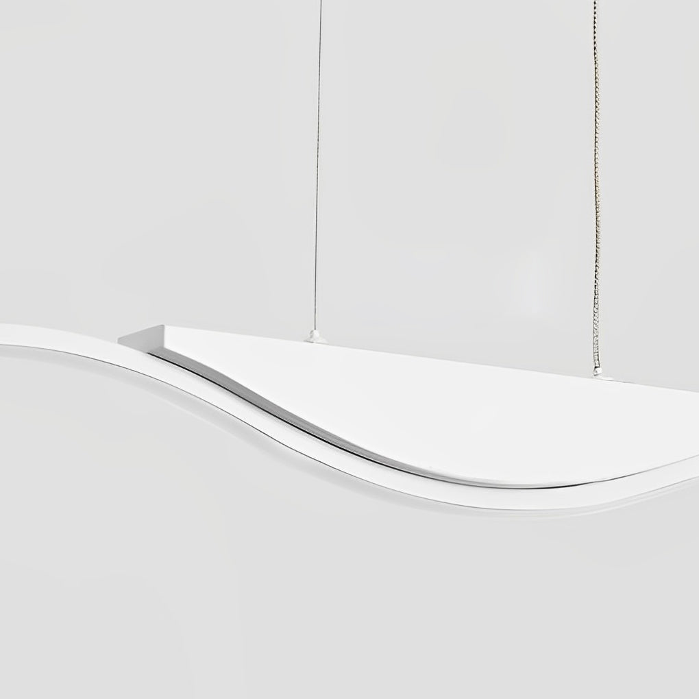 Wave Design Modern LED Chandelier Dimmable Minimalist Pendant Lighting for Bar and Dining Area