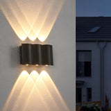 Wave Design Modern LED Waterproof Outdoor Wall Washer Light Up and Down Sconce