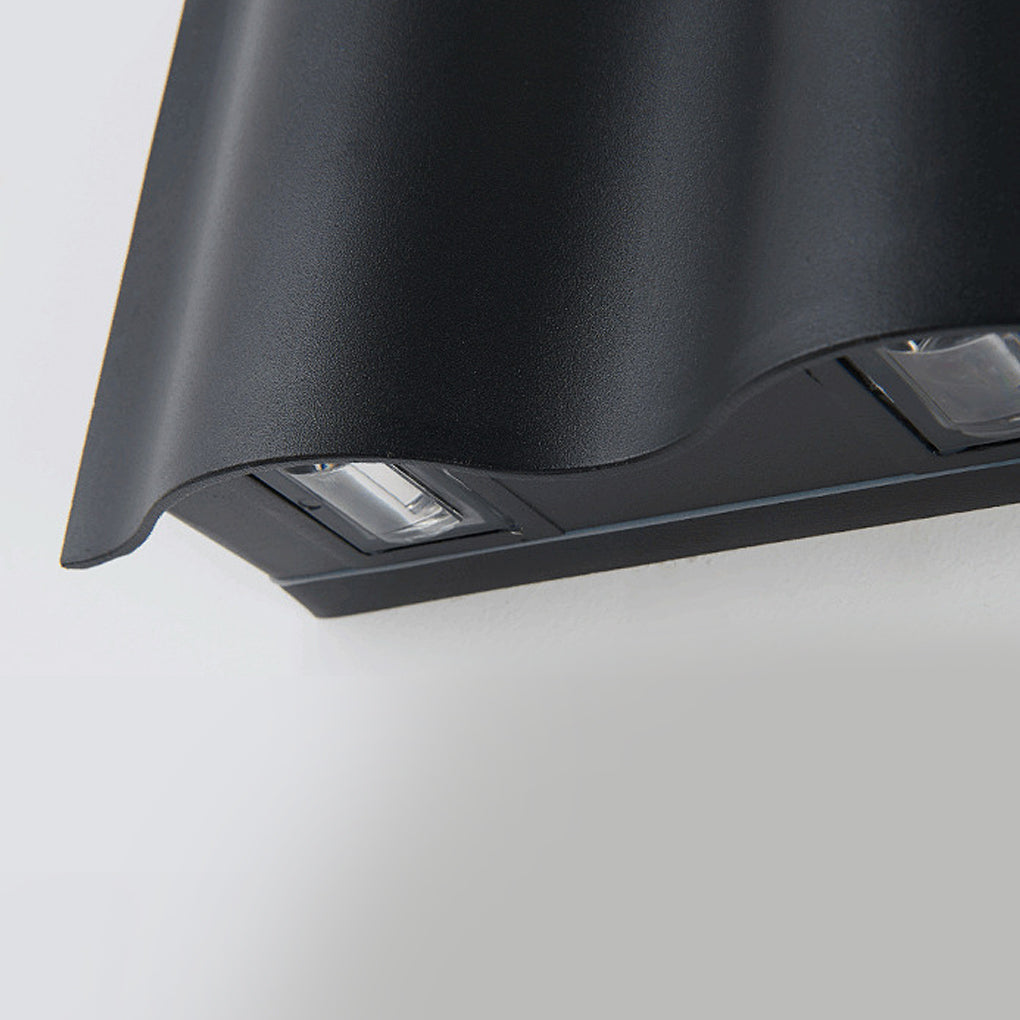 Wave Design Waterproof LED Outdoor Wall Light Aluminum Up and Down Sconce for Porch and Villa