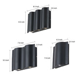 Wave Design Waterproof LED Outdoor Wall Light Aluminum Up and Down Sconce for Porch and Villa