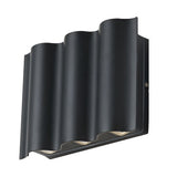 Wave Design Waterproof LED Outdoor Wall Light Aluminum Up and Down Sconce for Porch and Villa