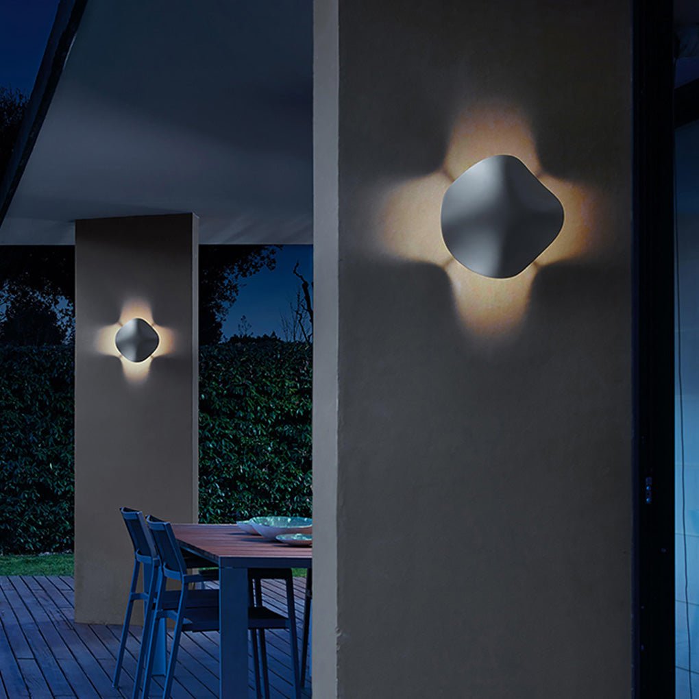 Wave Stacking Modern Outdoor Waterproof Landscape Wall Sconces and Garden Fence Post Lamp