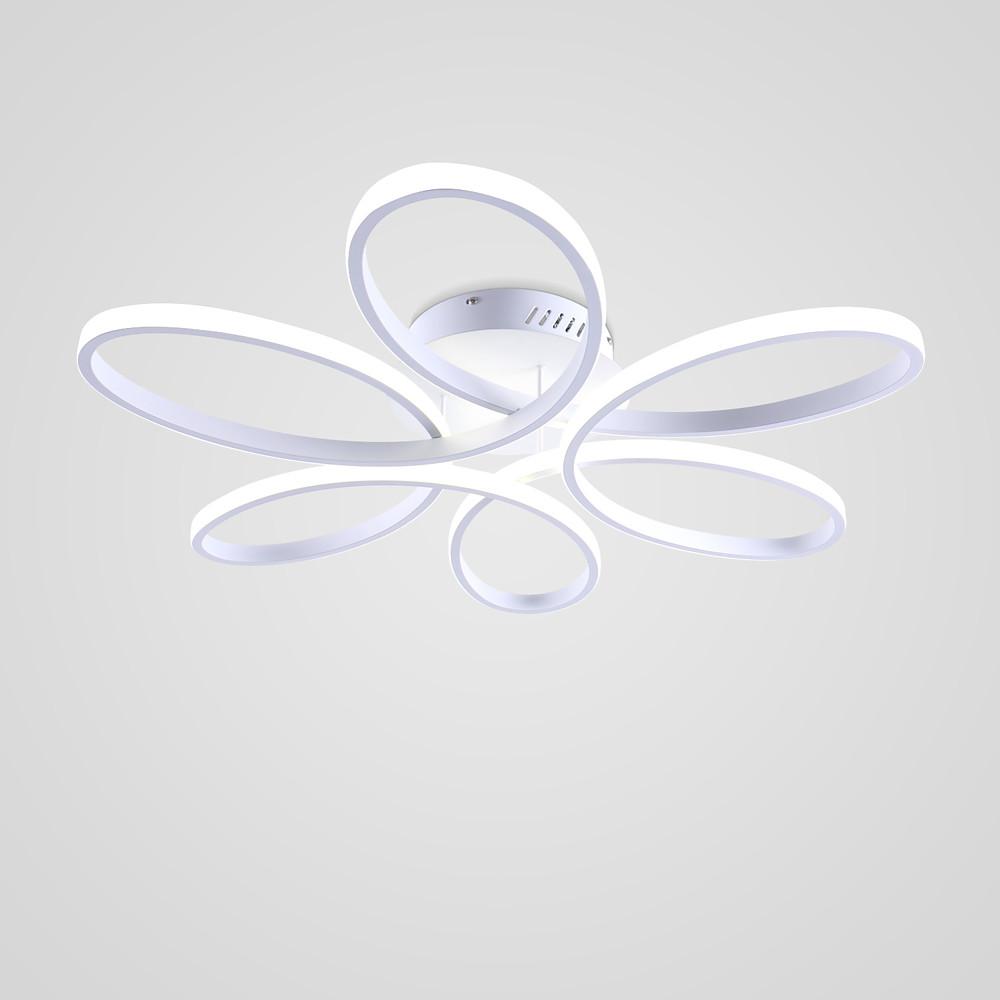 Modern Flower Petal LED Flush Mount Ceiling Light Dimmable Contemporary Fixture