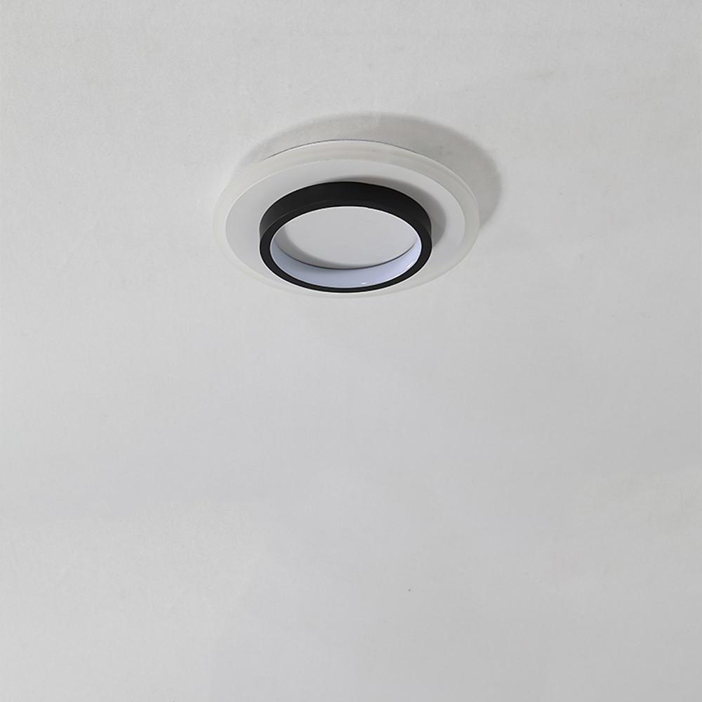 Modern Geometric 3 Circle LED Flush Mount Ceiling Light Fixture for Home