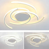 Modern Geometric 30 Inch Circular LED Flush Mount Light for Living Room and Bedroom