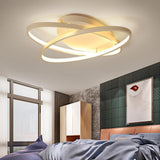 Modern Double Ring LED Flush Mount Ceiling Light for Bedroom and Living Room Lighting