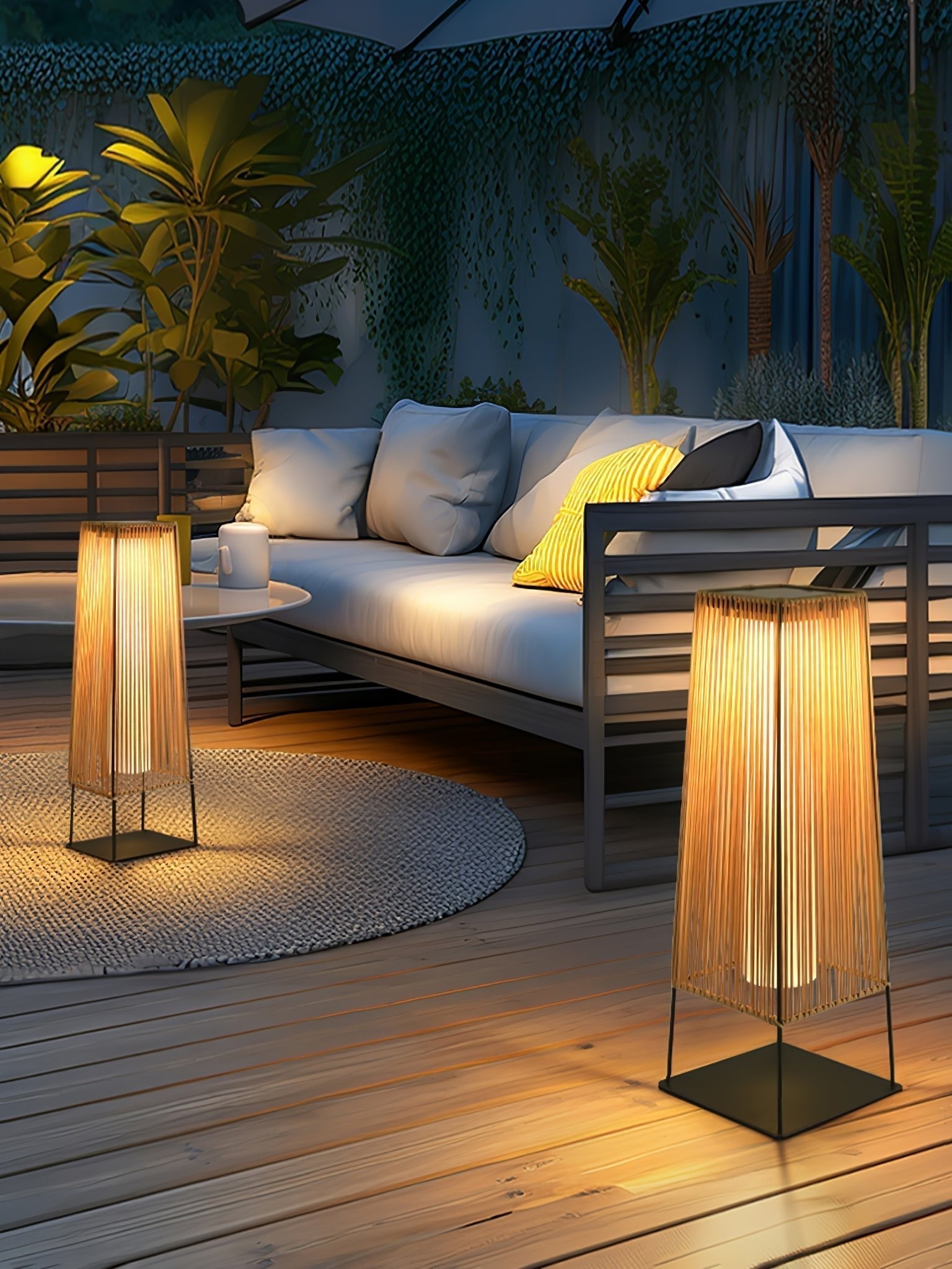 weatherproof-plastic-rattan-outdoor-post-light-for-garden-path-with-solar-and-hardwired-options