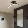 Modern Arc Shaped Dimmable LED Ceiling Light Geometric Flush Mount Lighting for Living Room