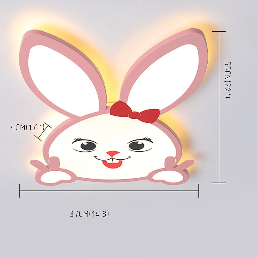 Creative Bunny Shape LED Flush Mount Ceiling Light for Nursery and Kids Bedroom
