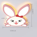 Creative Bunny Shape LED Flush Mount Ceiling Light for Nursery and Kids Bedroom