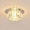 Modern Crystal Geometric LED Flush Mount Ceiling Light for Kitchen and Entryway