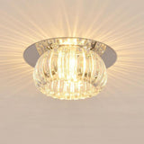 Modern Crystal Geometric LED Flush Mount Ceiling Light for Kitchen and Entryway