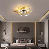 Modern Low Profile 3 Blade Cluster Ceiling Fan with Dimmable LED Lighting for Bedroom and Living Room