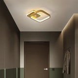 Modern Abstract Overlapping Triangle LED Ceiling Light Geometric Flush Mount Fixture
