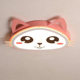 Cute Kitten Shape LED Flush Mount Ceiling Light for Kids Bedroom and Nursery