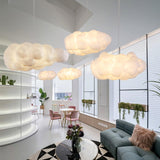 White Modern Artistic Cloud Pendant Light for Dining Room Kitchen Island Hanging Ceiling Lamp