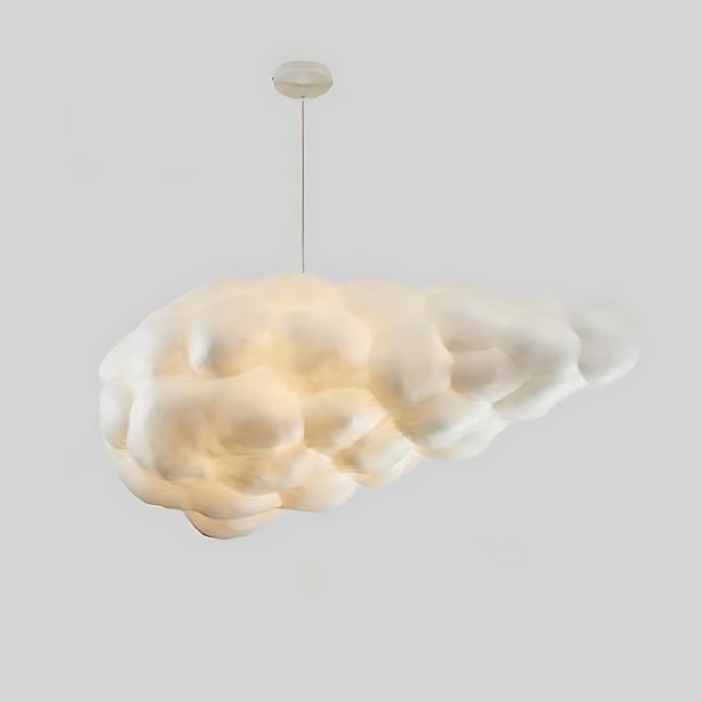 White Modern Artistic Cloud Pendant Light for Dining Room Kitchen Island Hanging Ceiling Lamp