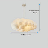 White Modern Artistic Cloud Pendant Light for Dining Room Kitchen Island Hanging Ceiling Lamp