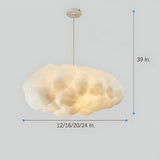 White Modern Artistic Cloud Pendant Light for Dining Room Kitchen Island Hanging Ceiling Lamp