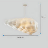 White Modern Artistic Cloud Pendant Light for Dining Room Kitchen Island Hanging Ceiling Lamp