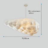 White Modern Artistic Cloud Pendant Light for Dining Room Kitchen Island Hanging Ceiling Lamp