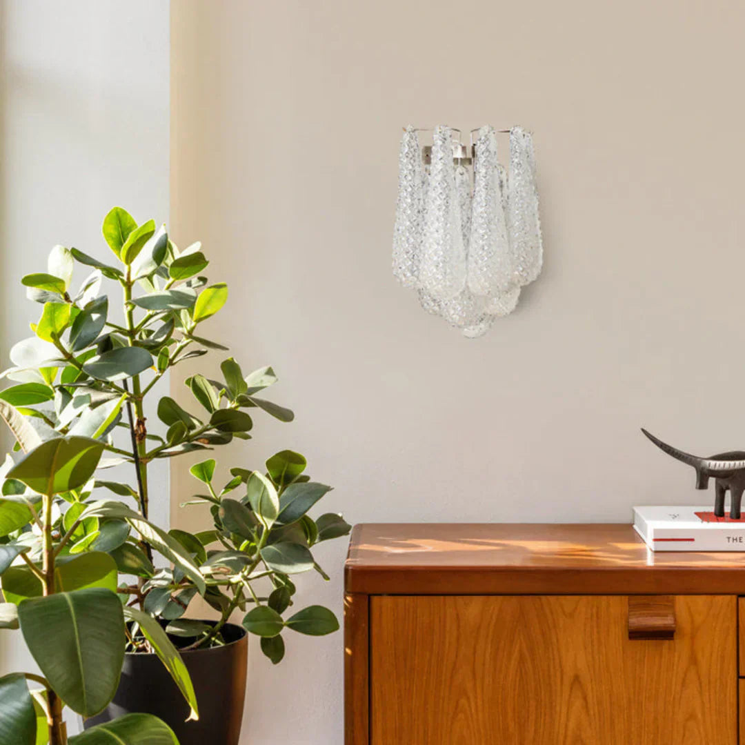white-murano-petals-glass-wall-sconce-iridescent-alabaster-disc-wall-light
