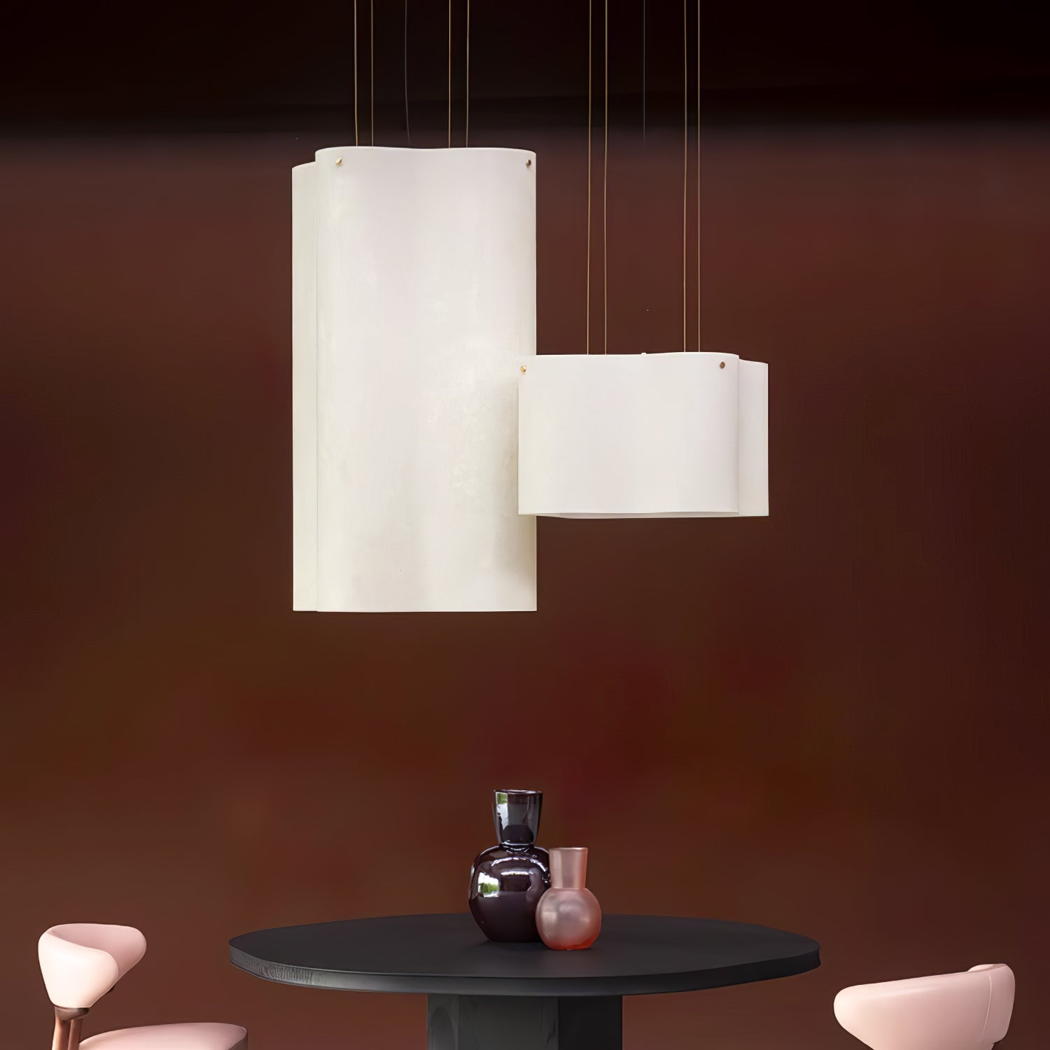 White Nuvola Cloud Shaped Fiberglass Pendant Lamp Modern Textured Hanging Light