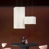 White Nuvola Cloud Shaped Fiberglass Pendant Lamp Modern Textured Hanging Light