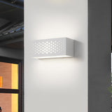 White Rectangular Plaster LED Wall Sconce Modern Up and Down Indoor Lighting Fixture
