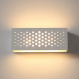 White Rectangular Plaster LED Wall Sconce Modern Up and Down Indoor Lighting Fixture