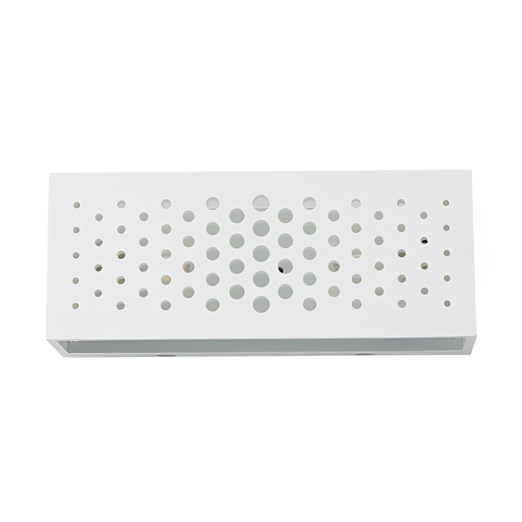 White Rectangular Plaster LED Wall Sconce Modern Up and Down Indoor Lighting Fixture
