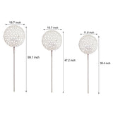 White Solar Powered Dandelion Sphere Garden Stake LED Outdoor Landscape Light