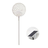 White Solar Powered Dandelion Sphere Garden Stake LED Outdoor Landscape Light