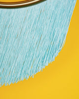 Wink Retro Tassel Wall Sconce Gold Geometric Fabric Fringe Wall Light for Bedroom