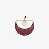 Wink Retro Tassel Wall Sconce Gold Geometric Fabric Fringe Wall Light for Bedroom