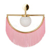 Wink Retro Tassel Wall Sconce Gold Geometric Fabric Fringe Wall Light for Bedroom