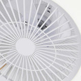 Modern 20 Inch Low Profile Bladeless Ceiling Fan with Dimmable LED Light and Remote Control