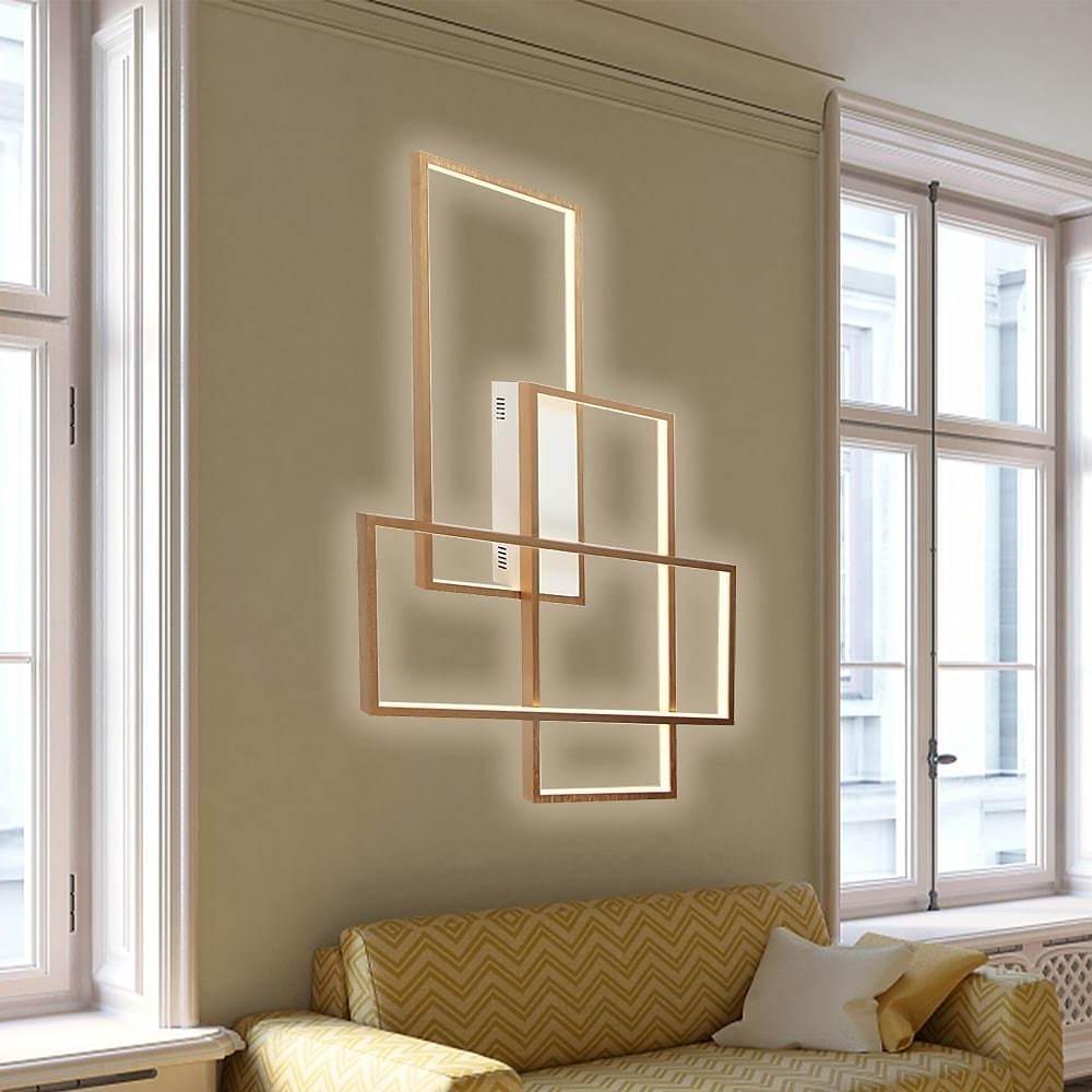 Modern Rectangular Three Tier LED Flush Mount Ceiling Light with Integrated Central Panel