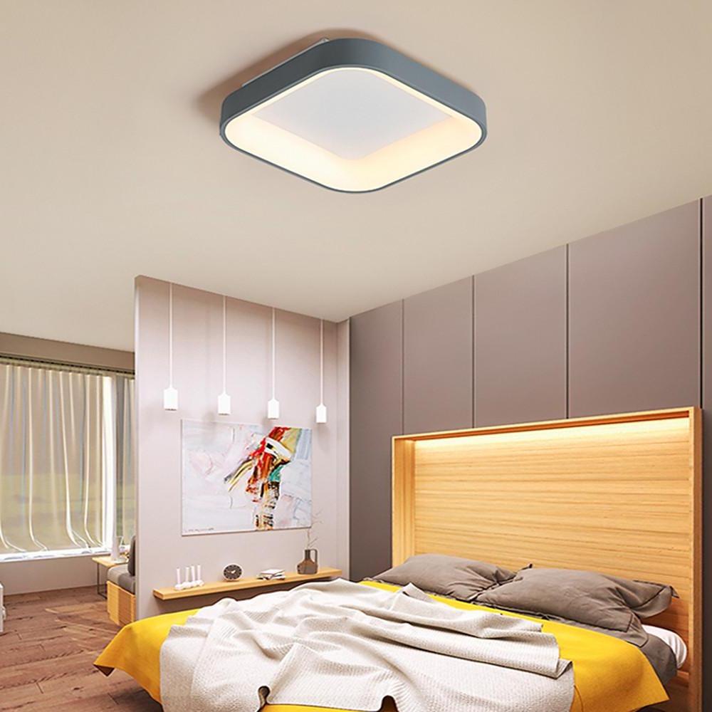 Modern Square LED Flush Mount Ceiling Light for Bedroom and Living Room Lighting