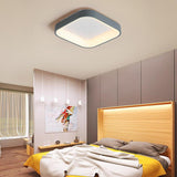 Modern Square LED Flush Mount Ceiling Light for Bedroom and Living Room Lighting