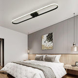 Modern Rounded Rectangle LED Flush Mount Ceiling Light Minimalist Aluminum Fixture