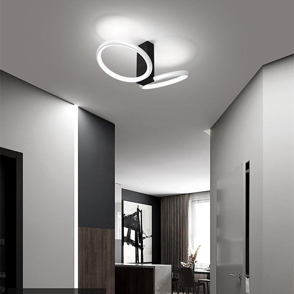 Modern Geometric Square Gold LED Flush Mount Ceiling Lamp for Contemporary Home Interiors