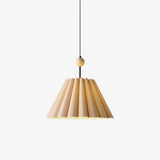 Woodland Mid Century Modern Wooden Ceiling Pendant Lamp with Parchment Diffuser