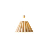 Woodland Mid Century Modern Wooden Ceiling Pendant Lamp with Parchment Diffuser